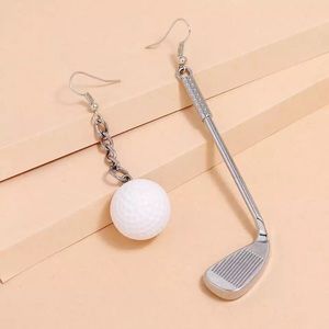 Golf Club and Ball Earrings